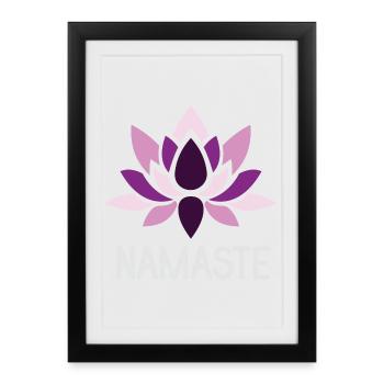 Namaste - Yoga Gift Idea - Framed poster (27 × 37 cm) - black - Front