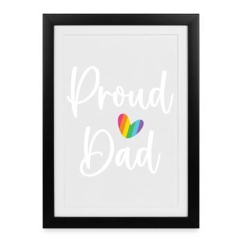 Papa fier - Affiche encadrée (27 × 37 cm) - noir - Devant