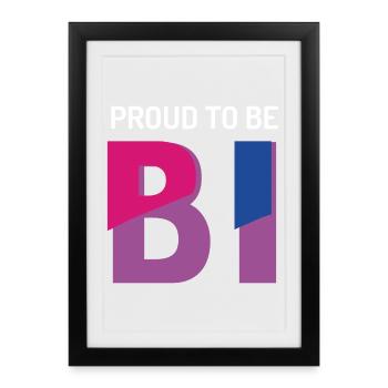 Proud To Be Bisexual - Framed poster (27 × 37 cm) - black - Front