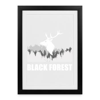Black Forest - Gerahmtes Poster (27 × 37 cm) - Schwarz - Vorne