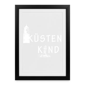 Küstenkind - Gerahmtes Poster (27 × 37 cm) - Schwarz - Vorne