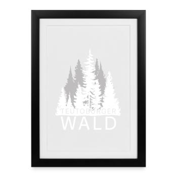 Teutoburger Wald - Gerahmtes Poster (27 × 37 cm) - Schwarz - Vorne