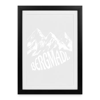 Bergmadl - Gerahmtes Poster (27 × 37 cm) - Schwarz - Vorne