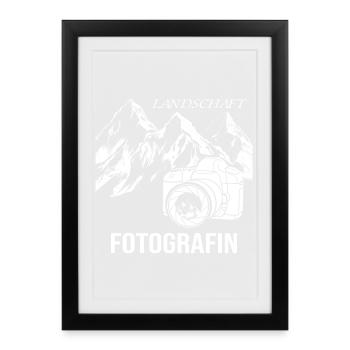 Landschaftsfotografin - Gerahmtes Poster (27 × 37 cm) - Schwarz - Vorne