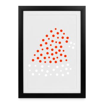 Christmas Hat - Dotted - Framed poster (27 × 37 cm) - black - Front