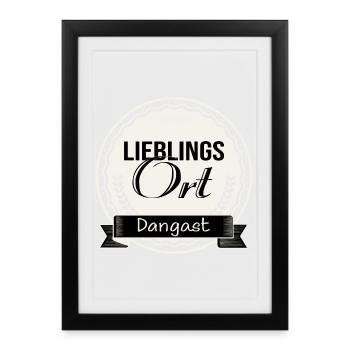 Lieblingsort Dangast - Gerahmtes Poster (27 × 37 cm) - Schwarz - Vorne