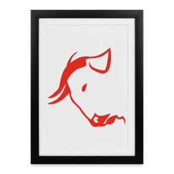 's Head - Framed poster (27 × 37 cm) - black - Front