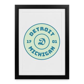 Detroit - Framed poster (27 × 37 cm) - black - Front