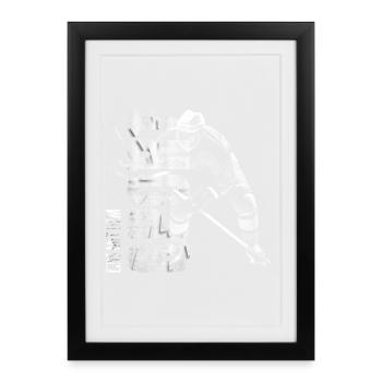 Eins mit dem Sport - Eishockey - Gerahmtes Poster (27 × 37 cm) - Schwarz - Vorne