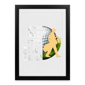 Eins mit dem Sport - Gerahmtes Poster (27 × 37 cm) - Schwarz - Vorne