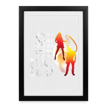 Eins mit dem Sport - Tanzen - Gerahmtes Poster (27 × 37 cm) - Schwarz - Vorne