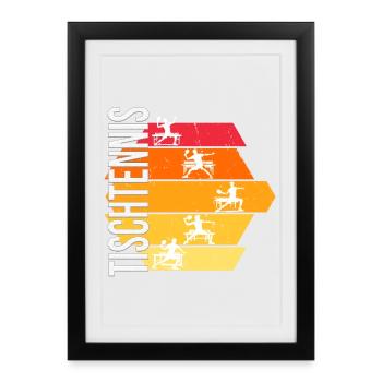 Tischtennis - Gerahmtes Poster (27 × 37 cm) - Schwarz - Vorne
