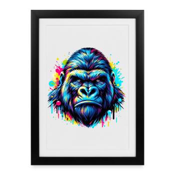 Gorille - Affiche encadrée (27 × 37 cm) - noir - Devant