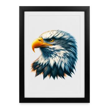 Eagle - Framed poster (27 × 37 cm) - black - Front