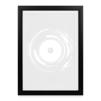 Disc Jockey Turntable - Framed poster (27 × 37 cm) - black - Front