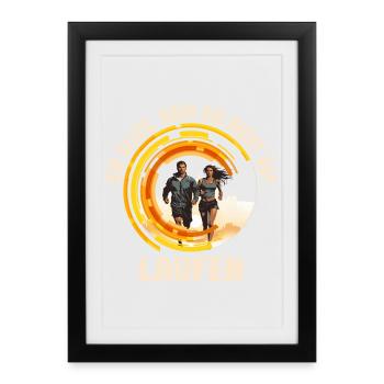 Gib alles aber gib nicht auf - Laufen - Gerahmtes Poster (27 × 37 cm) - Schwarz - Vorne