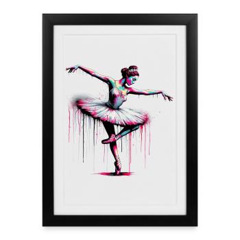 Ballet dancer with tutu - Framed poster (27 × 37 cm) - black - Front