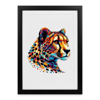 Guépard - Affiche encadrée (27 × 37 cm) - noir - Devant