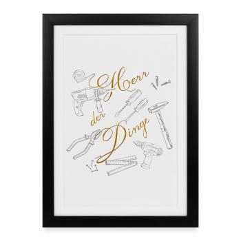 Lord of Things Artisan Hobby Hobby Outil d’amateur - Affiche encadrée (27 × 37 cm) - noir - Devant