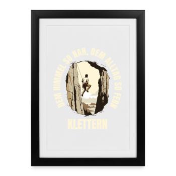 Dem Himmel so nah, dem Alltag so fern - Gerahmtes Poster (27 × 37 cm) - Schwarz - Vorne