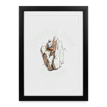 Adrenalin Junkie - Gerahmtes Poster (27 × 37 cm) - Schwarz - Vorne