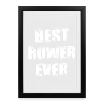 Best rower of all time - Framed poster (27 × 37 cm) - black - Front