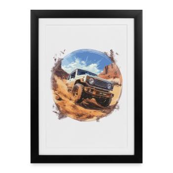 Voiture tout-terrain Jimny 4x4 - Affiche encadrée (27 × 37 cm) - noir - Devant