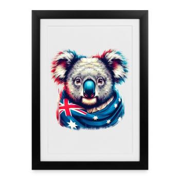 Koala - Affiche encadrée (27 × 37 cm) - noir - Devant