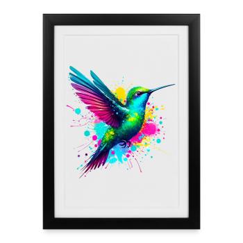 Hummingbird - Framed poster (27 × 37 cm) - black - Front
