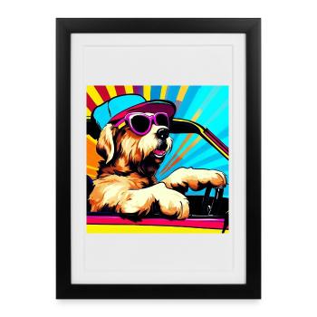 Chien - Affiche encadrée (27 × 37 cm) - noir - Devant