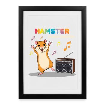 Hamster Dance Syndrome - Framed poster (27 × 37 cm) - black - Front