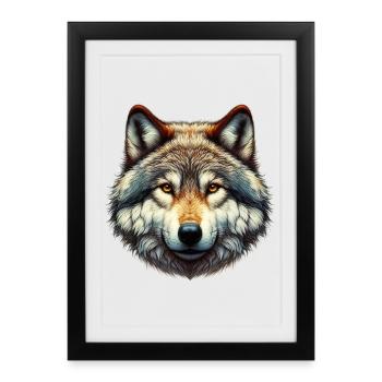 Wolf - Framed poster (27 × 37 cm) - black - Front