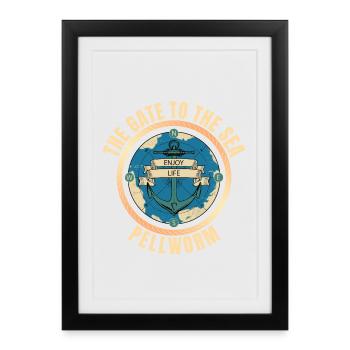 The Gate to the Sea - Pellworm - Gerahmtes Poster (27 × 37 cm) - Schwarz - Vorne