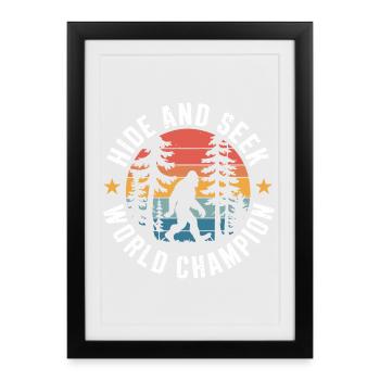 Hide and Seek World Champion - Framed poster (27 × 37 cm) - black - Front