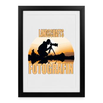 Landschafts Fotografin - Gerahmtes Poster (27 × 37 cm) - Schwarz - Vorne