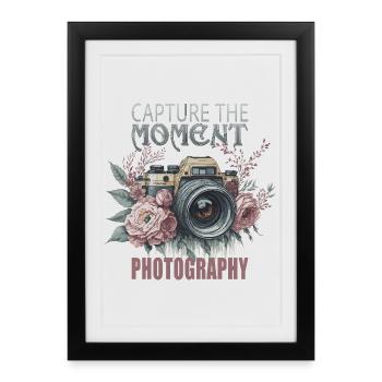 Capture the Moment - Gerahmtes Poster (27 × 37 cm) - Schwarz - Vorne