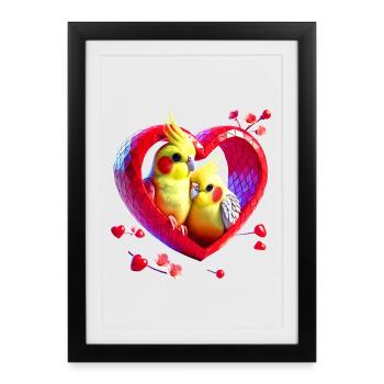 Cœur de nymphe (04) - Affiche encadrée (27 × 37 cm) - noir - Devant