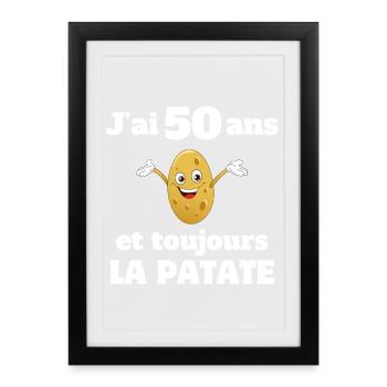 Birthday, 50th birthday, fiftieth birthday - Framed poster (27 × 37 cm) - black - Front