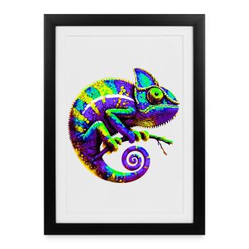 Chameleon - Framed poster (27 × 37 cm) - black - Front