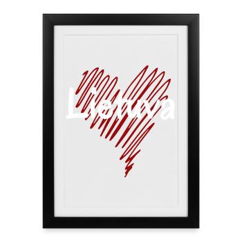 I love Lithuania, Lithuanian pride - Framed poster (27 × 37 cm) - black - Front