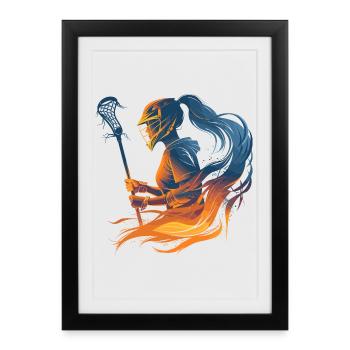 Crosse Filles Vaporwave - Affiche encadrée (27 × 37 cm) - noir - Devant