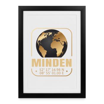 Minden - Gerahmtes Poster (27 × 37 cm) - Schwarz - Vorne