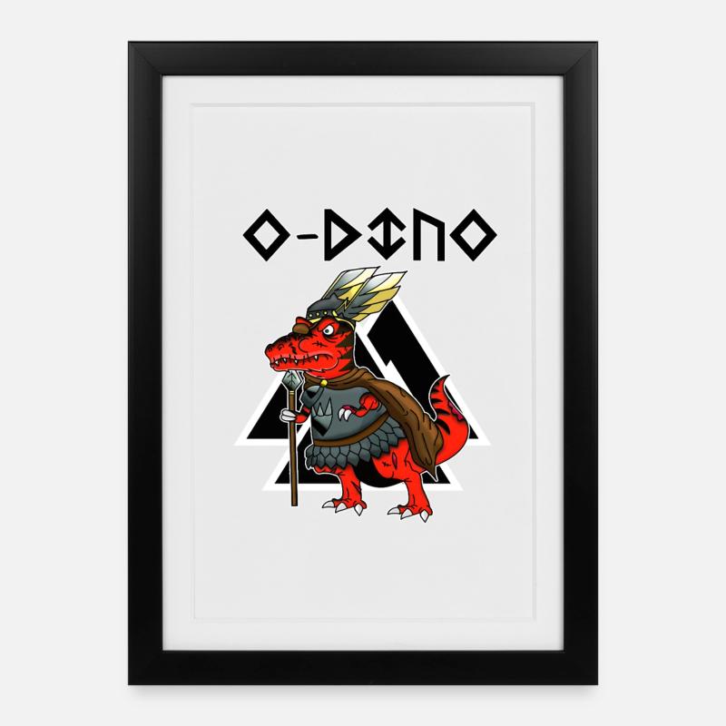 Odin - Affiche encadrée (27 × 37 cm) - noir