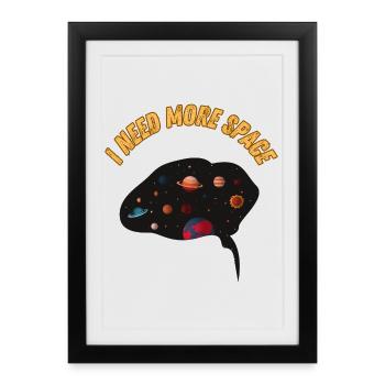 Esquisse Spatiale Cosmos pour Enfants - Affiche encadrée (27 × 37 cm) - noir - Devant