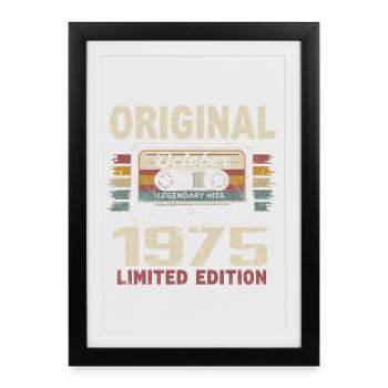 Born in October 1975 | Vintage Gift October 1975 - Framed poster (27 × 37 cm) - black - Front