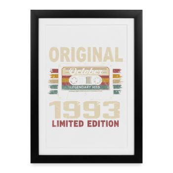 Born in October 1993 | Vintage Gift October 1993 - Framed poster (27 × 37 cm) - black - Front