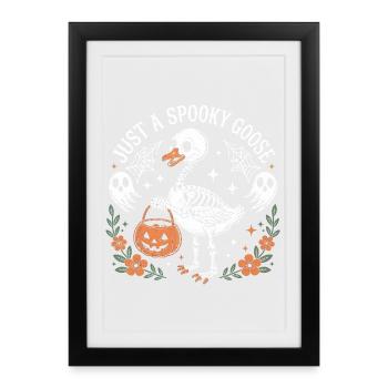 Juste une oie effrayante - Affiche encadrée (27 × 37 cm) - noir - Devant