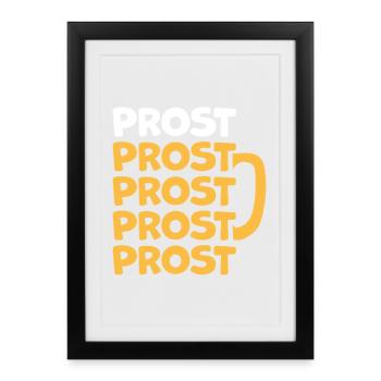 Prost - Affiche encadrée (27 × 37 cm) - noir - Devant