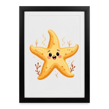 Starfish Costume Sea Creature Under Water Summer - Framed poster (27 × 37 cm) - black - Front