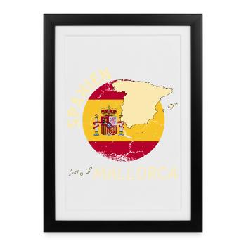 Majorca - Framed poster (27 × 37 cm) - black - Front